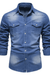 Aiden Denim Shirt – Men's Slim Fit Long Sleeve Button - Down Shirt - Monsta Online