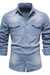 Aiden Denim Shirt – Men's Slim Fit Long Sleeve Button - Down Shirt - Monsta Online