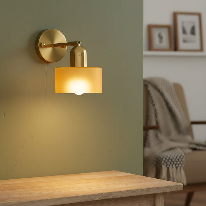 Bauhaus Colored Glass Wall Light – Modern Minimalist LED Sconce - Monsta Online