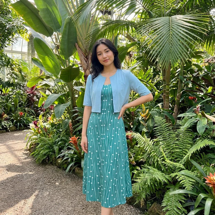 Women's Two - Piece Floral Dress Set – Crop Top & Round Neck Dress for Every Occasion - Monsta Online