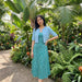 Women's Two - Piece Floral Dress Set – Crop Top & Round Neck Dress for Every Occasion - Monsta Online