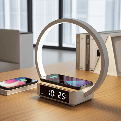 Smart Bedside Lamp with Wireless Charging and Alarm Clock - Monsta Online