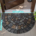 Half - Circle Mosaic Door Mat – Non - Slip Indoor & Outdoor Entryway Mat with Cobblestone Design - Monsta Online