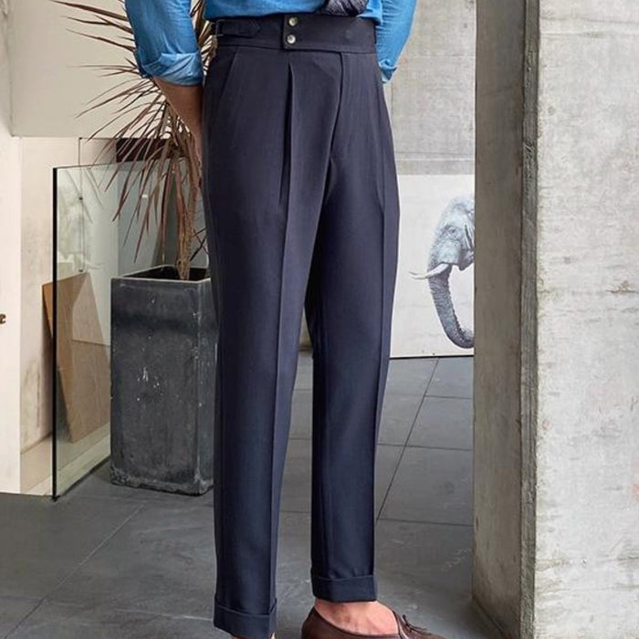 Dean Gurkha Pants – Men's High - Waisted Pleated Trousers - Monsta Online