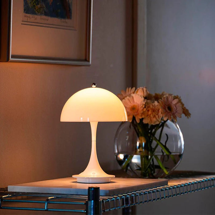 Dimmable LED Mushroom Table Lamp Portable USB Rechargeable for Cozy Ambiance - Monsta Online