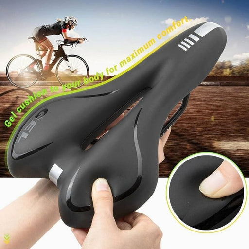 Premium Soft Gel Bike Seat Cushion – Ultimate Pressure Relief Comfort, Black - Monsta Online