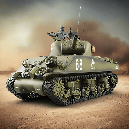 1/16 Scale Sherman RC Tank 2.4G RTR w/ Smoke, BB Pellet Gun & Infra Red Function - Monsta Online