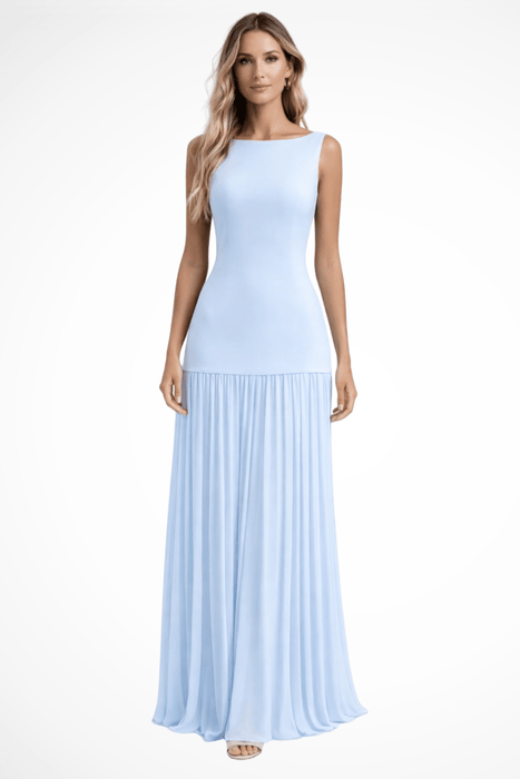Eline Pleated Maxi Dress – Women's Elegant Sleeveless Floor - Length Formal Dress - Monsta Online