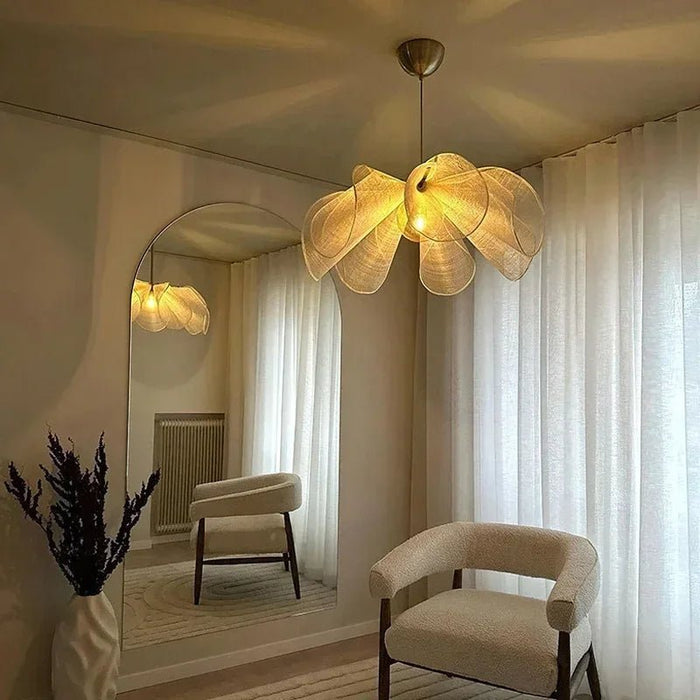 Vintage Fabric Pendant Light – Warm Cloth Shade Hanging Lamp - Monsta Online