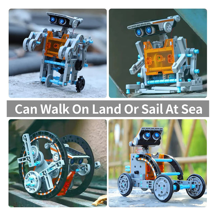 Monsta 12 - in - 1 Solar Robot Building Kit - STEM Educational Toy for Kids Age 8 - 12 - 190pc Screen - Free DIY Science Gift - Monsta Online
