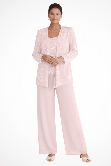 Miriam Sequin Lace Trouser Suit – Women's 3 - Piece Wide Leg Wedding Guest Suit - Monsta Online