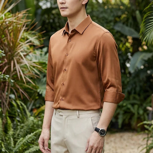 Men's Luxury Casual Silk Shirt – Breathable, Elegant & Versatile for Any Occasion - Monsta Online