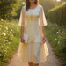 Women's Two - Piece Chiffon Dress Set – Elegant 3/4 Sleeve Patchwork Outfit - Monsta Online
