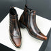 Samuel Leather Dress Boots – Men's Full - Grain Brogue Lace - Up Boots - Monsta Online