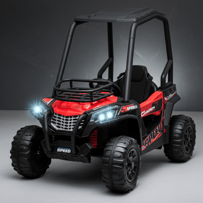 12V Electric Dual Motor UTV Ride - On Truck with Music Headlights and Suspension - Monsta Online