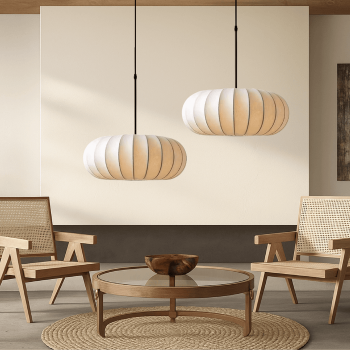 Verona Silk Pendant Light – Luxury Handcrafted Hanging Lamp - Monsta Online
