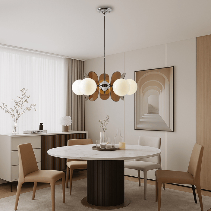 Bauhaus Chandelier – Mid - Century Modern Art Deco LED Ceiling Light - Monsta Online