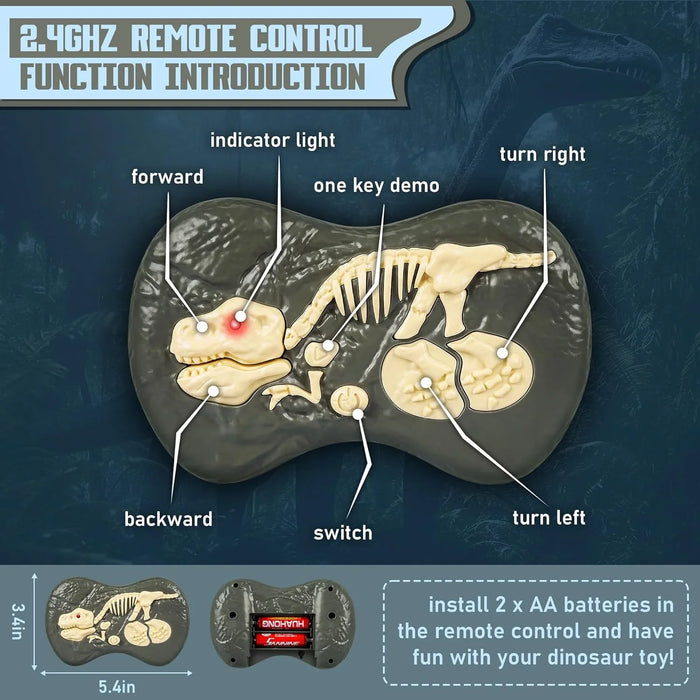 Velociraptor Remote Control Dinosaur Toy – LED Lights, Roaring Sounds & Rechargeable for Kids 4+ - Monsta Online