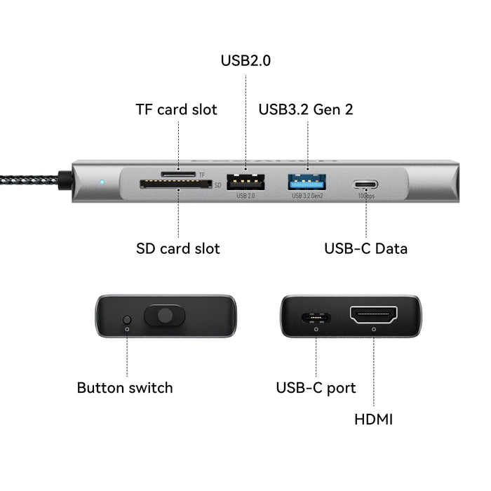 8 - in - 1 USB - C Docking Station for Laptops with Built - in SSD Storage 4K HDMI - Monsta Online
