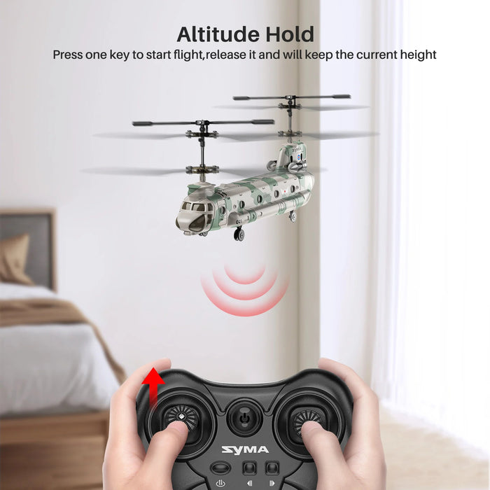 S52H Chinook RC Military Helicopter for Kids – One - Key Takeoff, Altitude Hold & Crash Resistant – Army Transport Toy for Beginners - Monsta Online