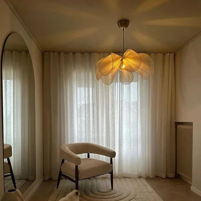 Vintage Fabric Pendant Light – Warm Cloth Shade Hanging Lamp - Monsta Online