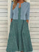 Women's Two - Piece Floral Dress Set – Crop Top & Round Neck Dress for Every Occasion - Monsta Online