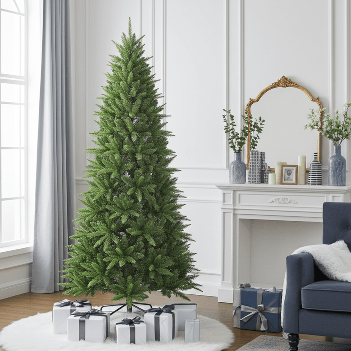 4FT Unlit Artificial Christmas Tree — 424 PE/PVC Tips, Hinged, Foldable Metal Base - Monsta Online