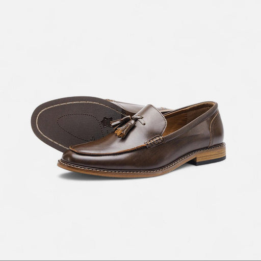 Men's Luxury Leather Loafers – Cushioned Slip - On Dress Shoes for Smart Casual & Formal Wear - Monsta Online