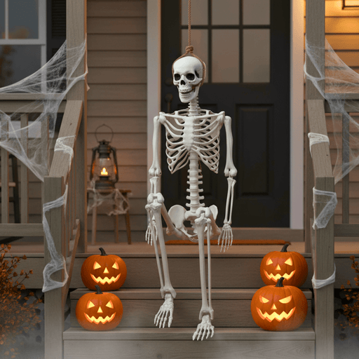 5.5FT Realistic Halloween Hanging Skeleton for Creepy Yard Decoration - Monsta Online
