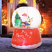 5.5FT Prelit Inflatable Christmas Crystal Ball with Santa, Reindeer & Tree and LED Lights - Outdoor Decoration - Monsta Online