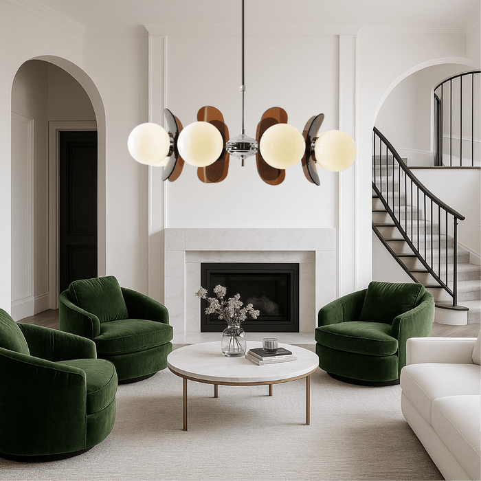 Bauhaus Chandelier – Mid - Century Modern Art Deco LED Ceiling Light - Monsta Online