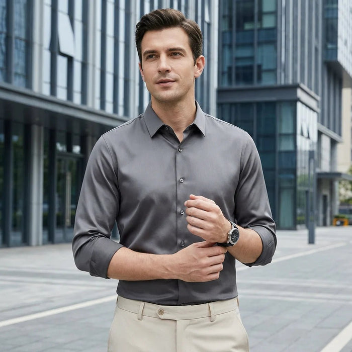 Men's Luxury Casual Silk Shirt – Breathable, Elegant & Versatile for Any Occasion - Monsta Online