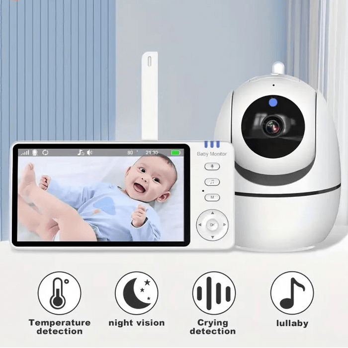 Smart 5" Video Baby Monitor with Two - Way Audio and Night Vision - Monsta Online