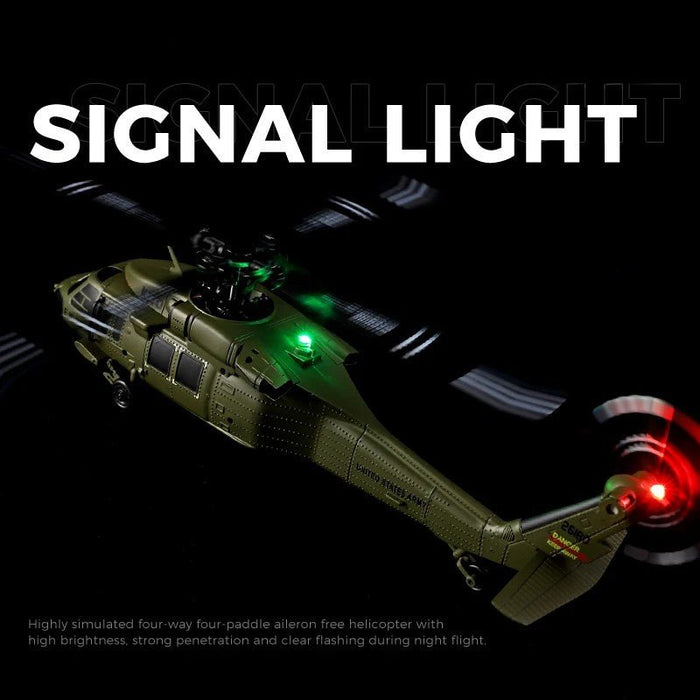 Blackhawk: Brushless 4CH Military RC Helicopter with Gyro and Dual Batteries - Monsta Online