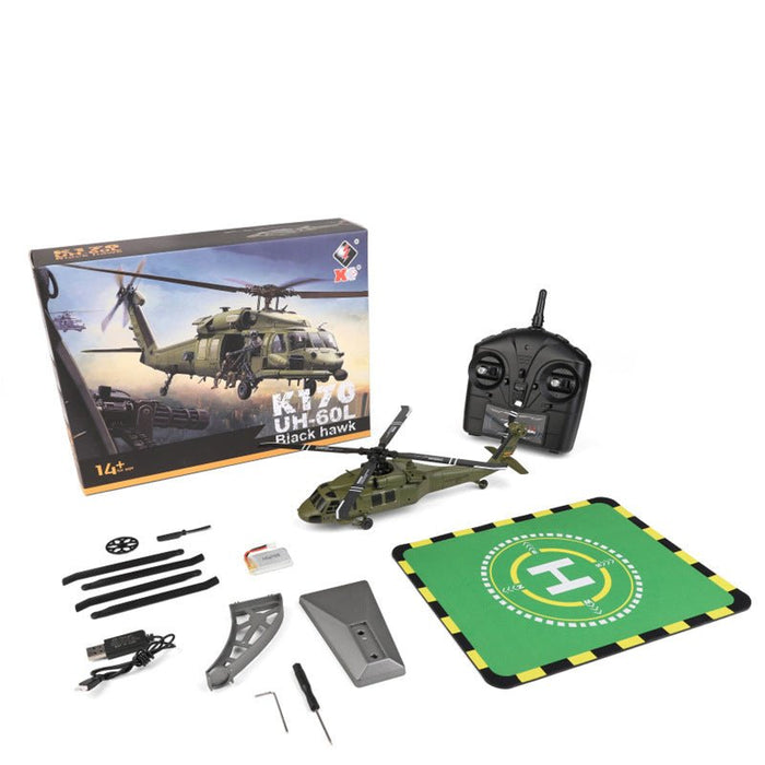 Military Blackhawk 4CH Brushless 2.4G RC Helicopter — 6‑Axis Gyro RTF for Kids and Adults - Monsta Online