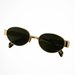Clarabelle Oval Sunglasses – Women's Slim Metal Frame Dark Tinted Lens Sunglasses - Monsta Online