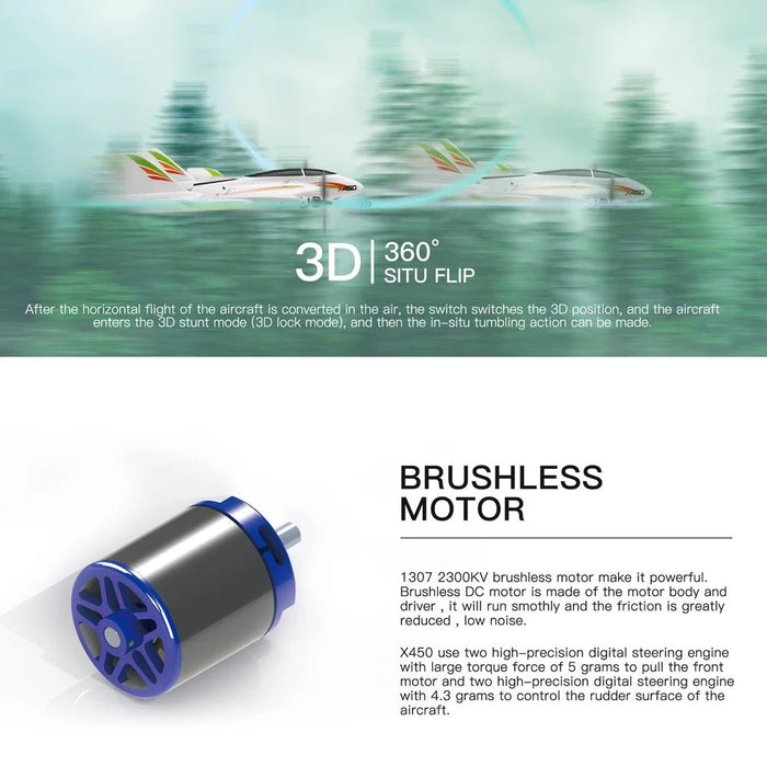 Raptor 2.4GHz Brushless RC Airplane – 3 Flight Modes, Beginner Friendly For Kids and Adults - Monsta Online