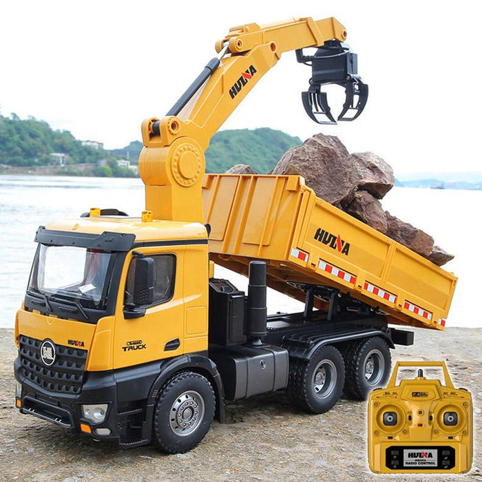 1:14 Scale 26CH Metal RC Crane Dump Truck – Remote Control Construction Toy for Kids - Monsta Online