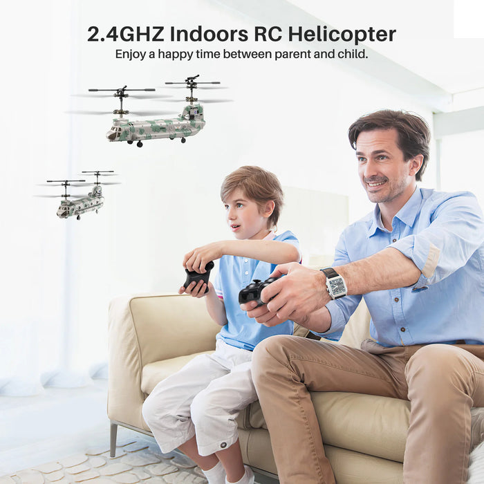 S52H Chinook RC Military Helicopter for Kids – One - Key Takeoff, Altitude Hold & Crash Resistant – Army Transport Toy for Beginners - Monsta Online