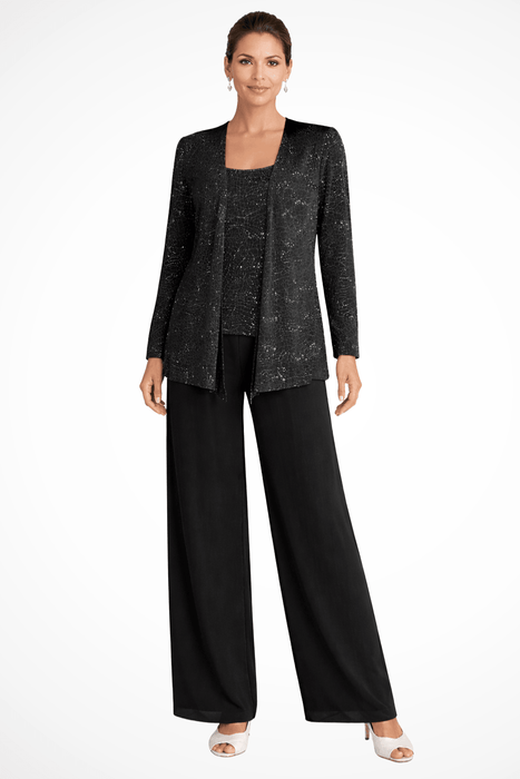 Miriam Sequin Lace Trouser Suit – Women's 3 - Piece Wide Leg Wedding Guest Suit - Monsta Online
