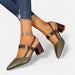 Women's Pointed Toe Sandals – Elegant Medium Thick Heel with Adjustable Strap - Monsta Online