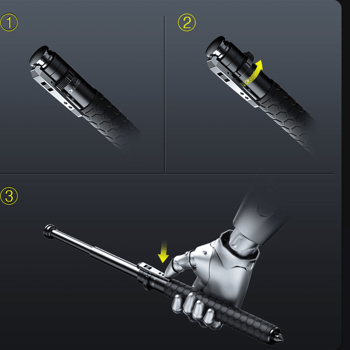Automatic Self - Defense Walking Stick – One - Click Telescopic Cane for Hiking & Urban Safety - Monsta Online