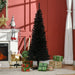 5FT Black Pencil Artificial Christmas Tree — 294 Tips, Unlit, Slim Space - Saving, Plastic Stand - Monsta Online