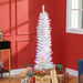 5FT White Pre - Lit Pencil Artificial Christmas Tree — 150 Colorful LED Lights, 8 Modes, 250 Tips, Steel Base - Monsta Online