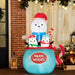 5FT Prelit Inflatable Polar Bear & Penguins in Hot Cocoa Cup with LED Lights - Outdoor Christmas Decoration - Monsta Online