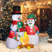 5FT Prelit Inflatable Snowman Family Roasting Marshmallows with LED Lights - Outdoor Christmas Decoration - Monsta Online