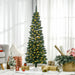 5FT Noble Fir Pencil Pre - Lit Artificial Christmas Tree — 110 Warm White LEDs, 294 Tips, Slim Space - Saving - Monsta Online