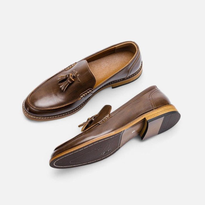 Men's Luxury Leather Loafers – Cushioned Slip - On Dress Shoes for Smart Casual & Formal Wear - Monsta Online