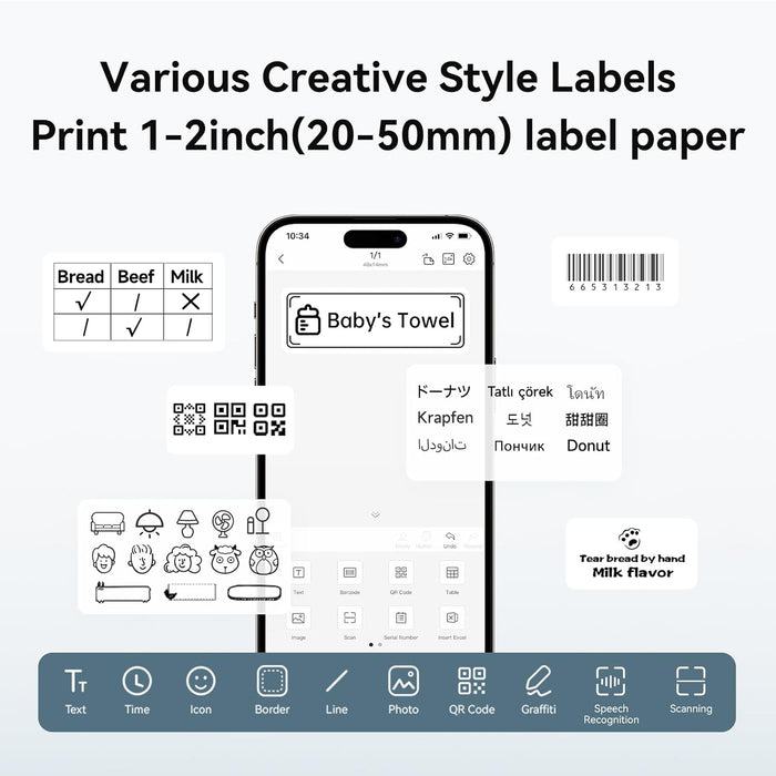 Pocket - Sized Bluetooth Thermal Label Printer for Quick and Easy Labeling - Monsta Online