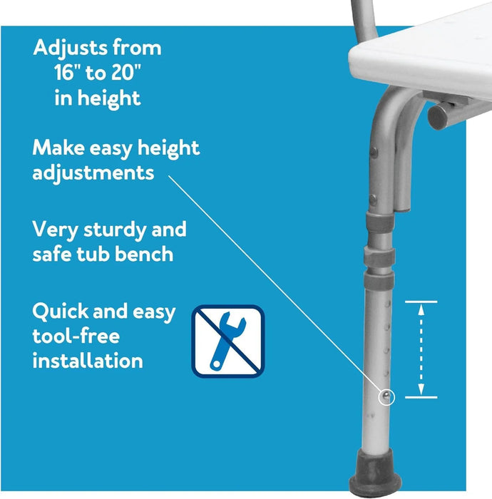 Heavy - Duty Slip - Resistant Shower Chair Medical Transfer Bench - Bath Stool - Monsta Online